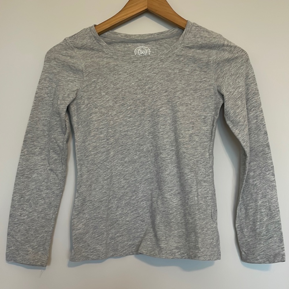 SO Gray Long Sleeve Tee Sz 10
